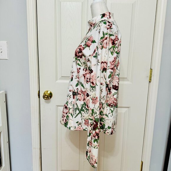 LAURA ASHLEY UPF FPS 50 FLORAL HALF ZIP GOLF ATHLETIC TOP - Picture 4 of 7